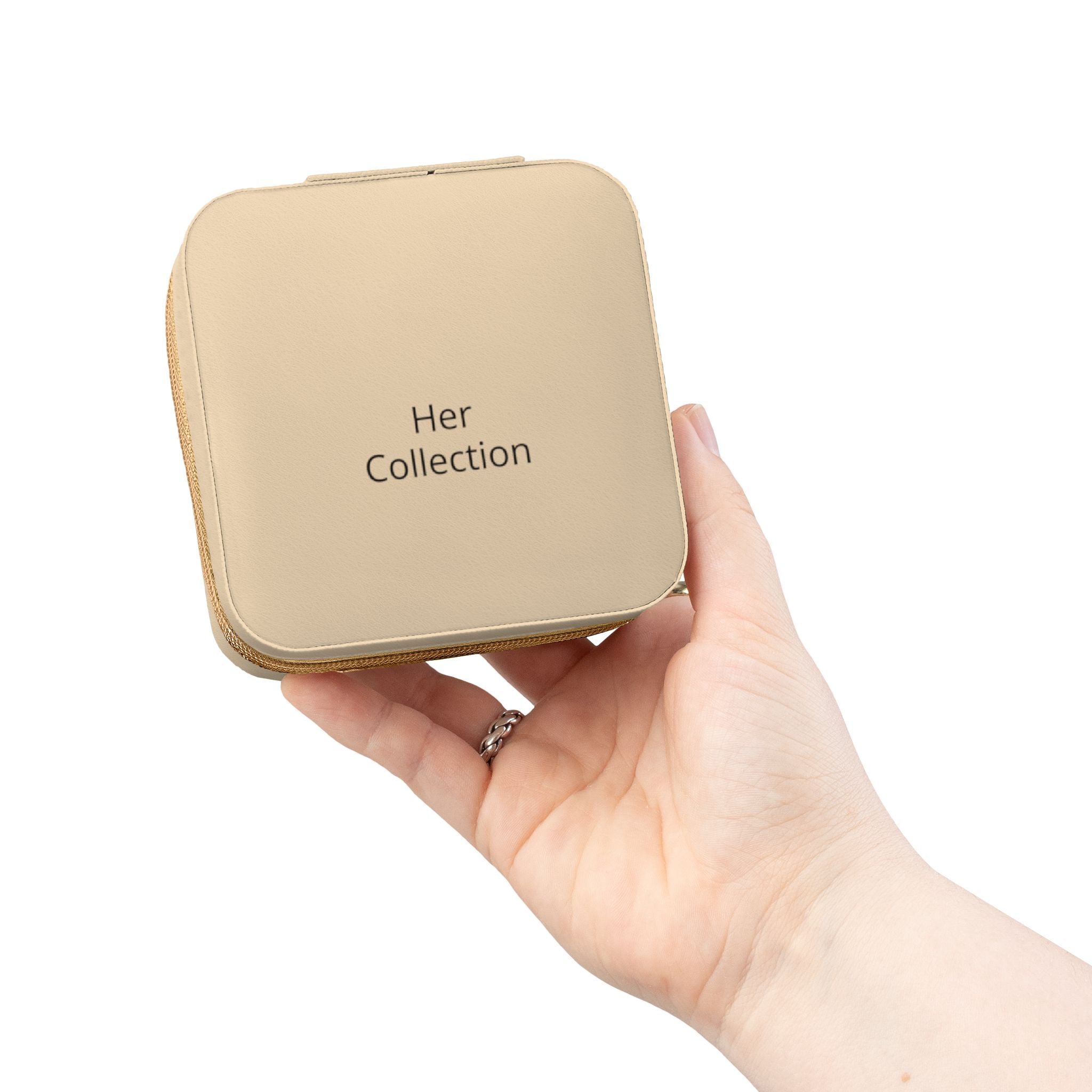 Her Collection Compact Jewelry Travel Case — Portable Ring & Earring Organizer