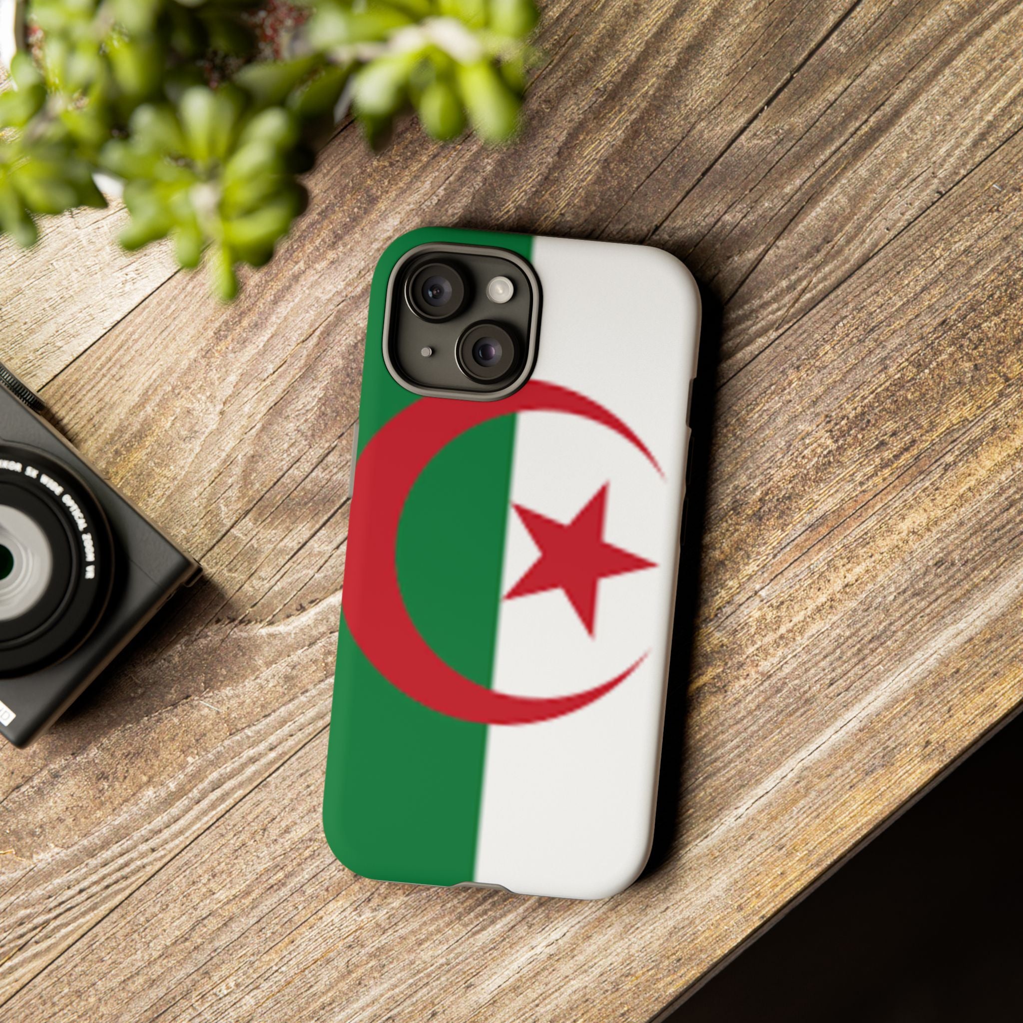 Algeria Flag Tough Phone Case — Protective Algeria Crescent & Star Design