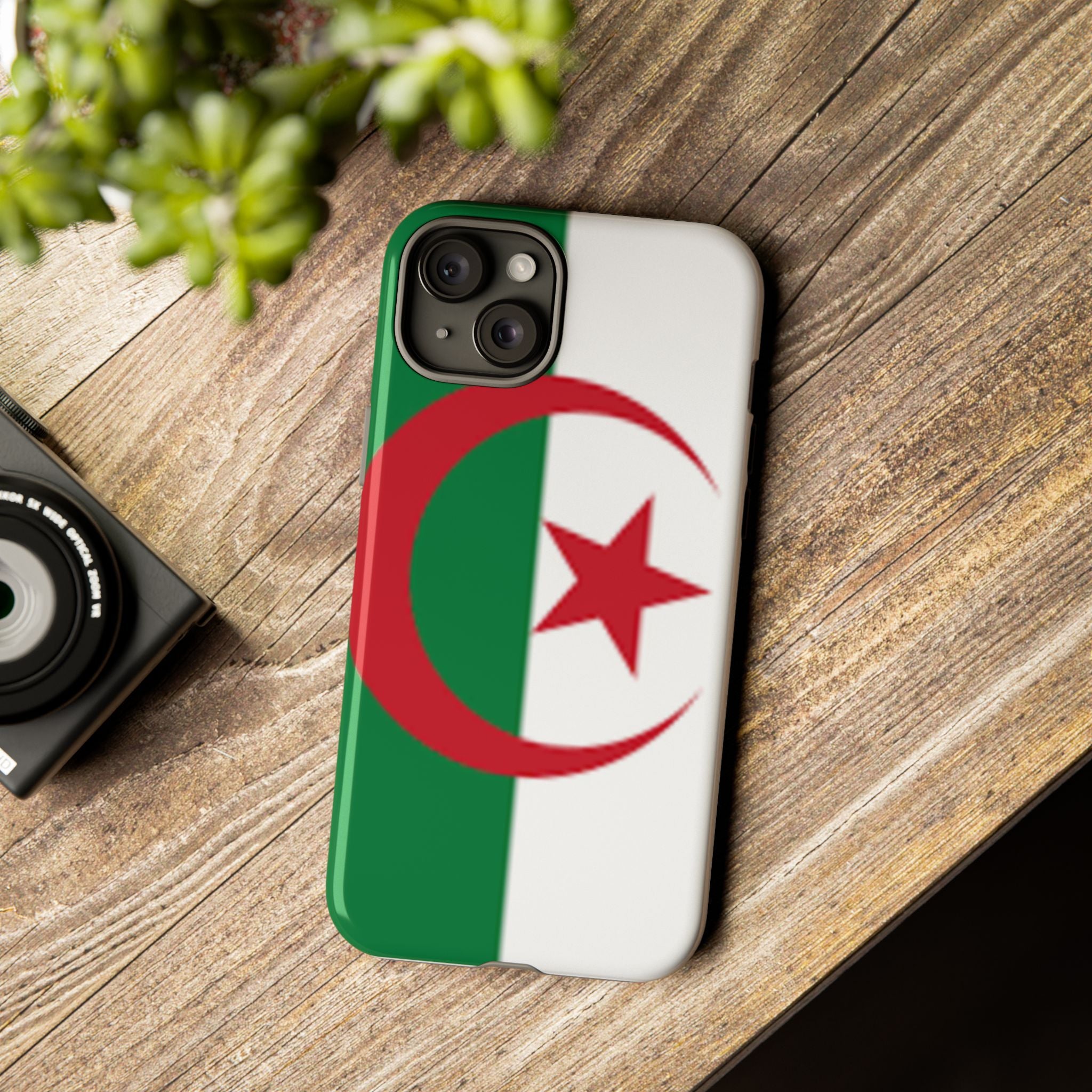 Algeria Flag Tough Phone Case — Protective Algeria Crescent & Star Design