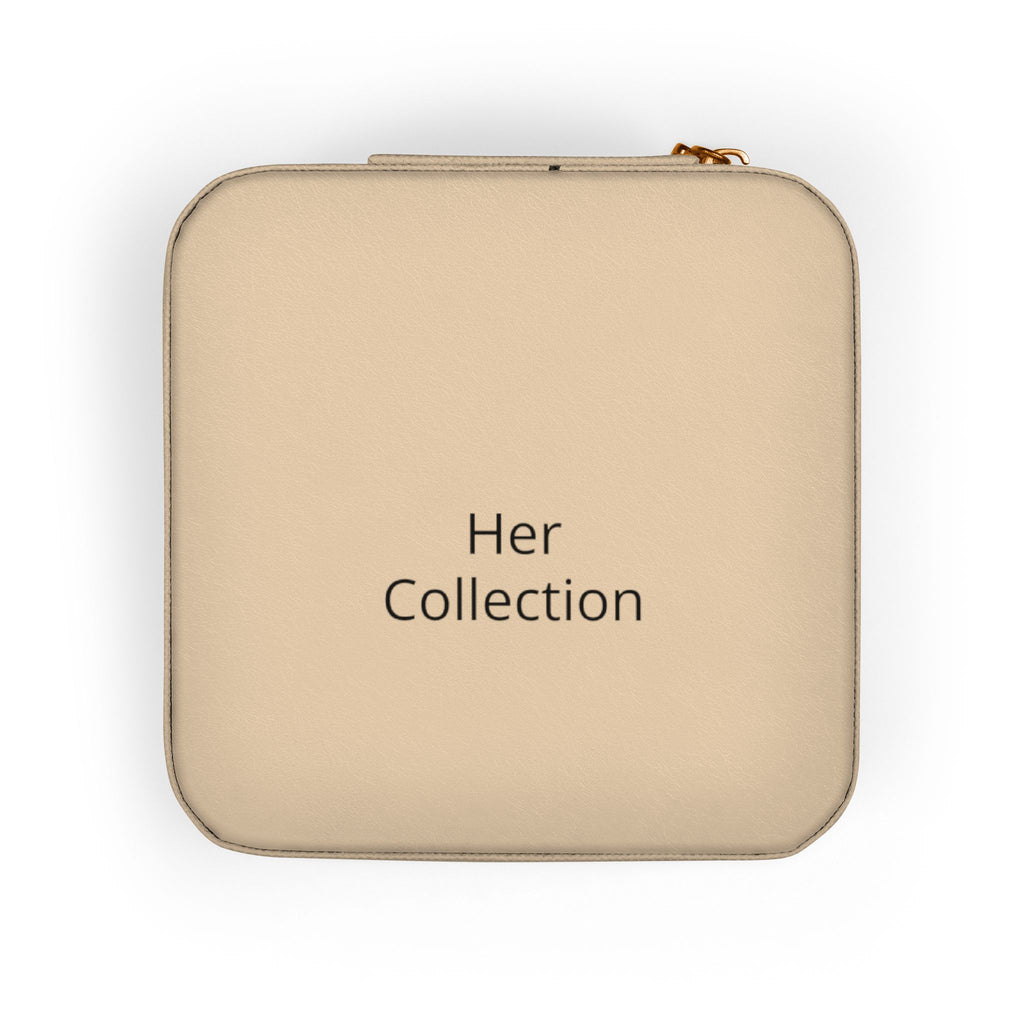 Her Collection Compact Jewelry Travel Case — Portable Ring & Earring Organizer