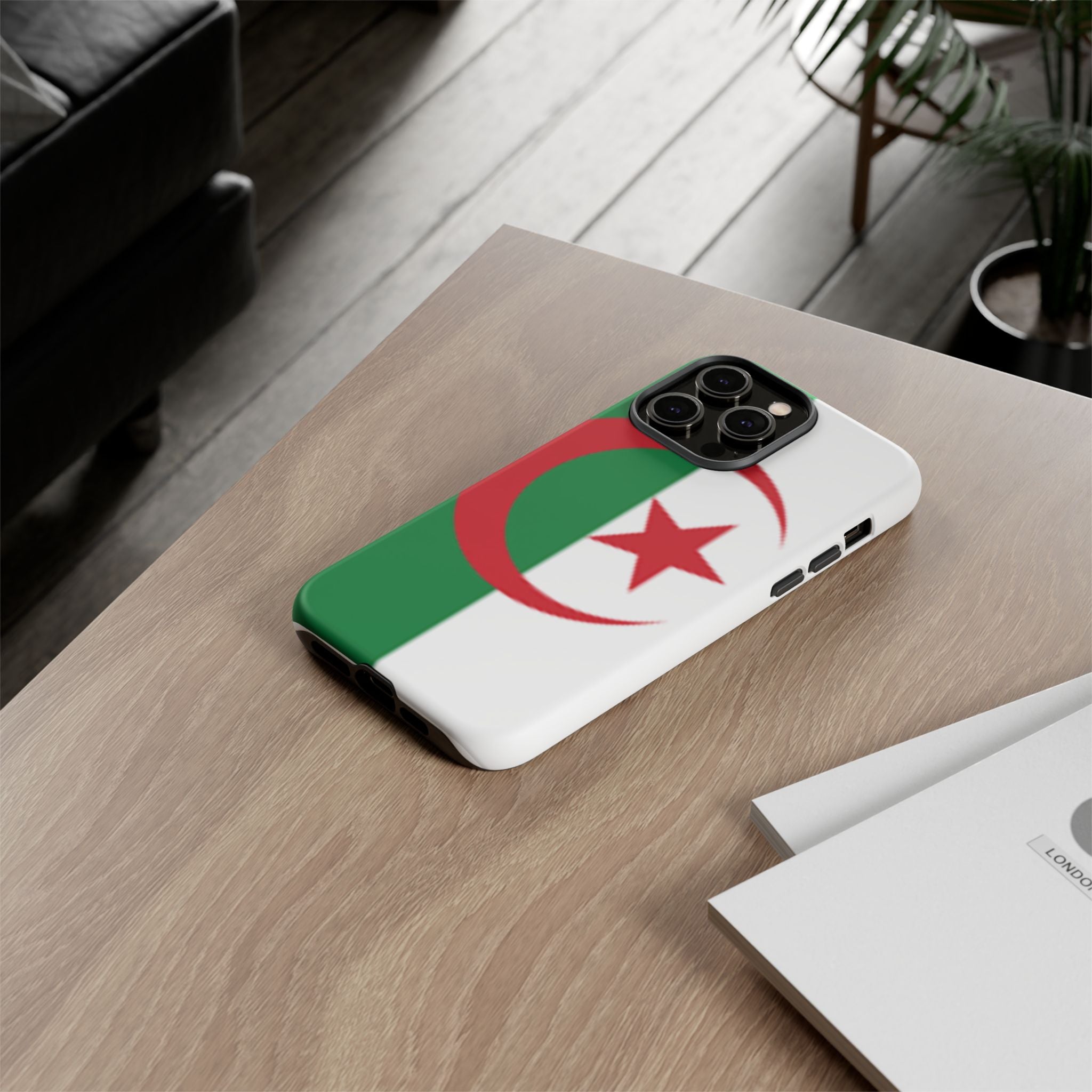 Algeria Flag Tough Phone Case — Protective Algeria Crescent & Star Design