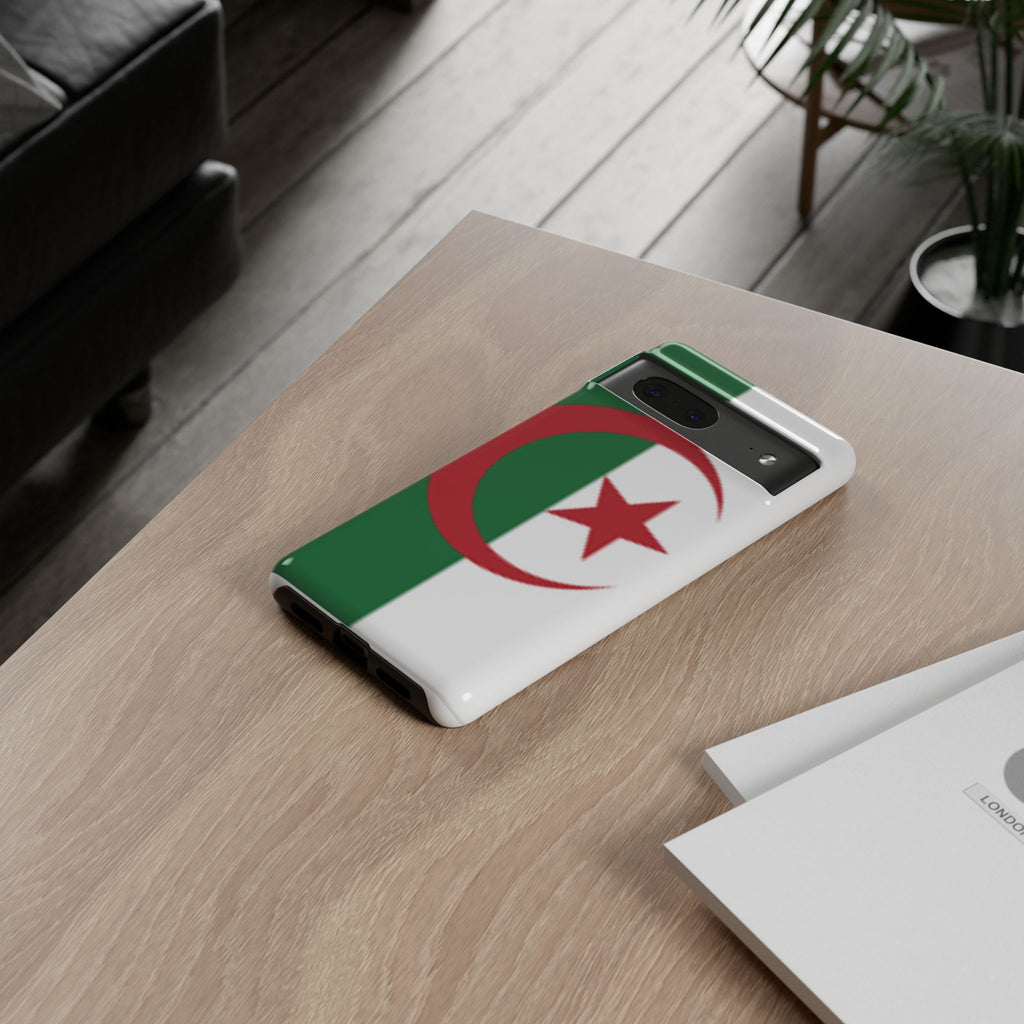 Algeria Flag Tough Phone Case — Protective Algeria Crescent & Star Design