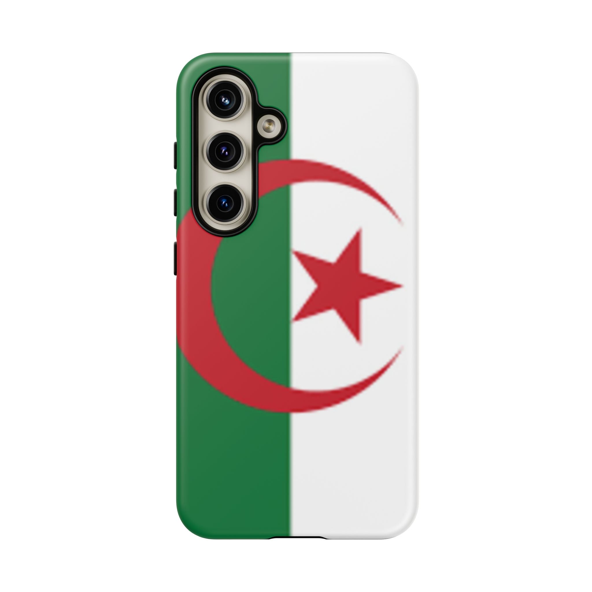 Algeria Flag Tough Phone Case — Protective Algeria Crescent & Star Design