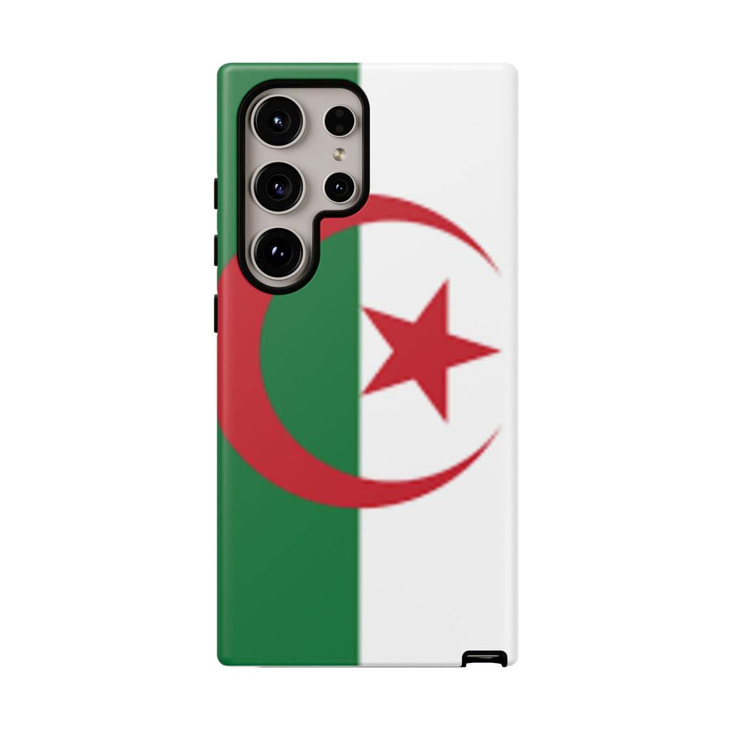 Algeria Flag Tough Phone Case — Protective Algeria Crescent & Star Design