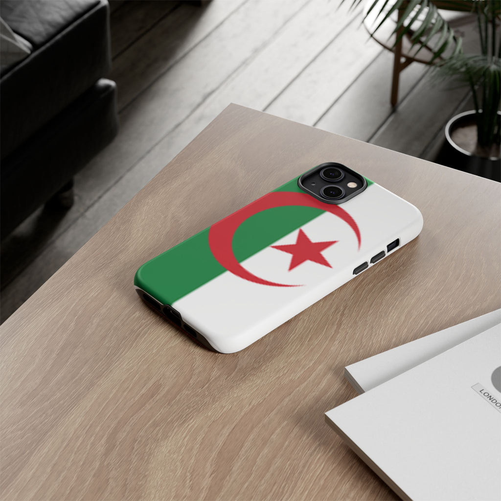 Algeria Flag Tough Phone Case — Protective Algeria Crescent & Star Design