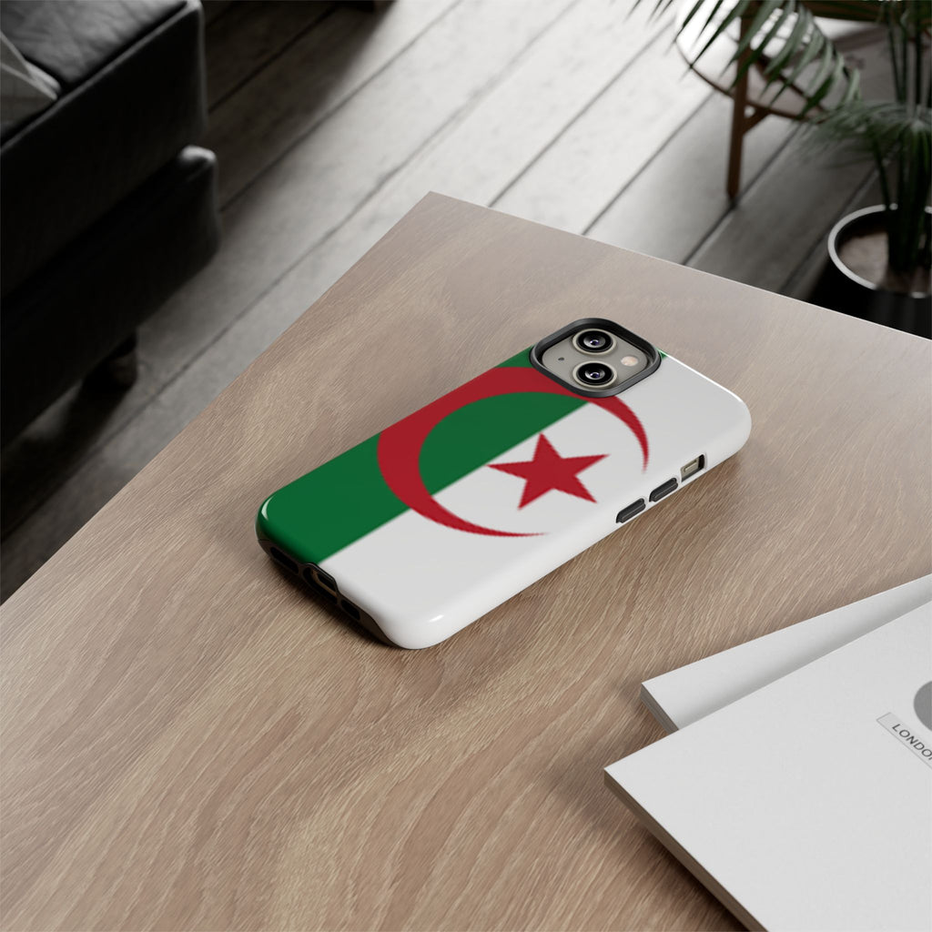 Algeria Flag Tough Phone Case — Protective Algeria Crescent & Star Design