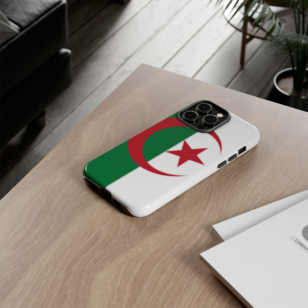 Algeria Flag Tough Phone Case — Protective Algeria Crescent & Star Design