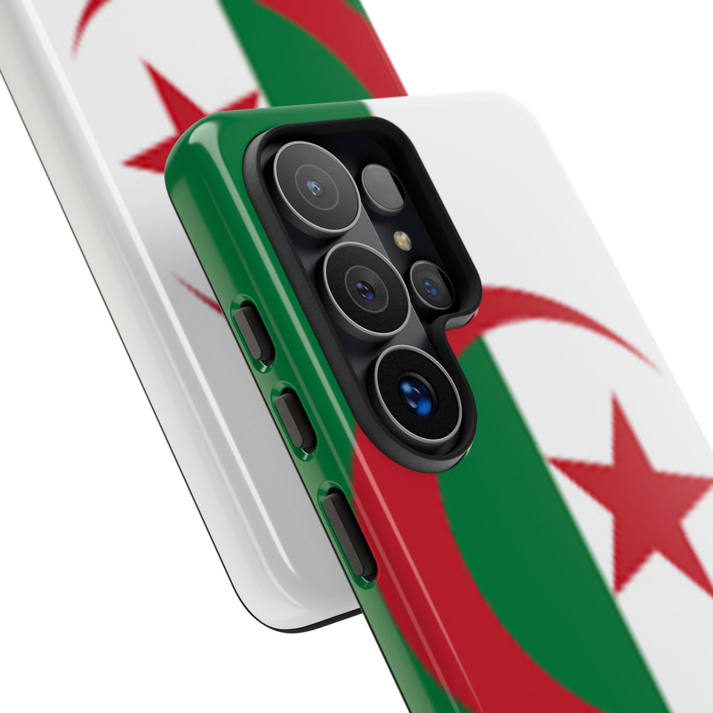 Algeria Flag Tough Phone Case — Protective Algeria Crescent & Star Design