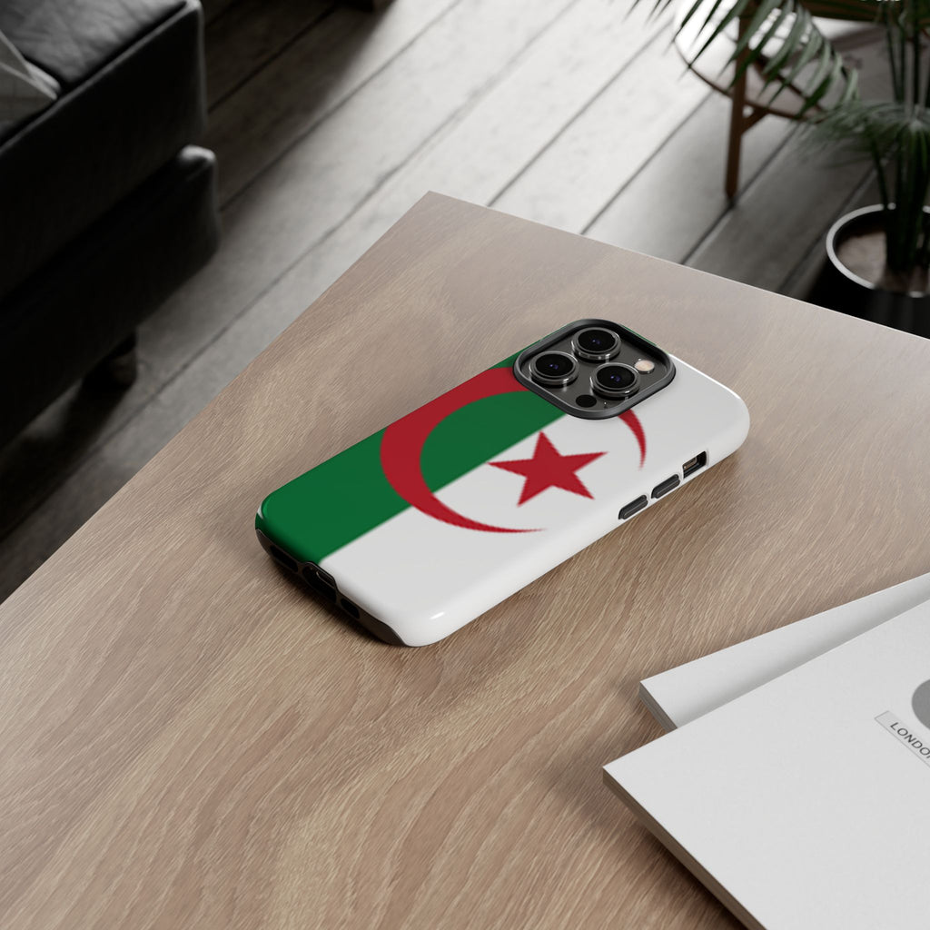 Algeria Flag Tough Phone Case — Protective Algeria Crescent & Star Design