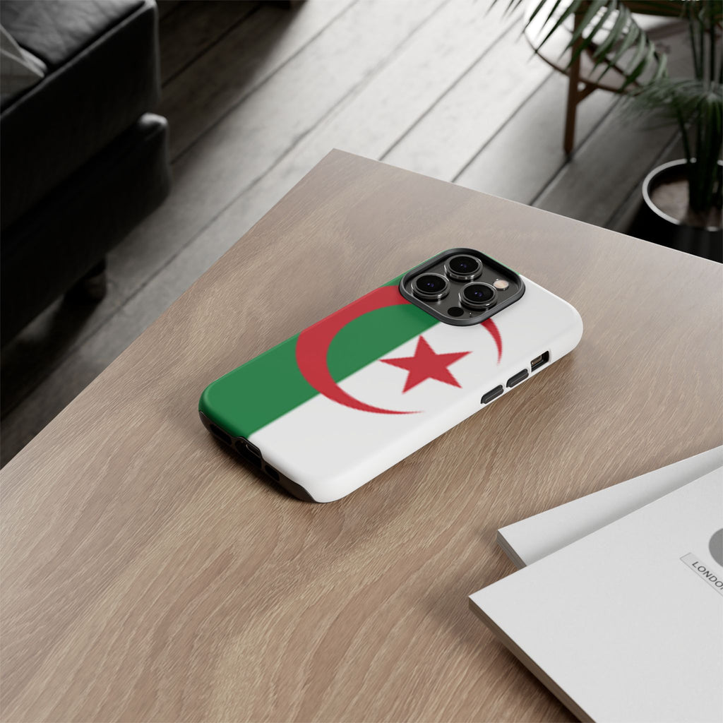 Algeria Flag Tough Phone Case — Protective Algeria Crescent & Star Design