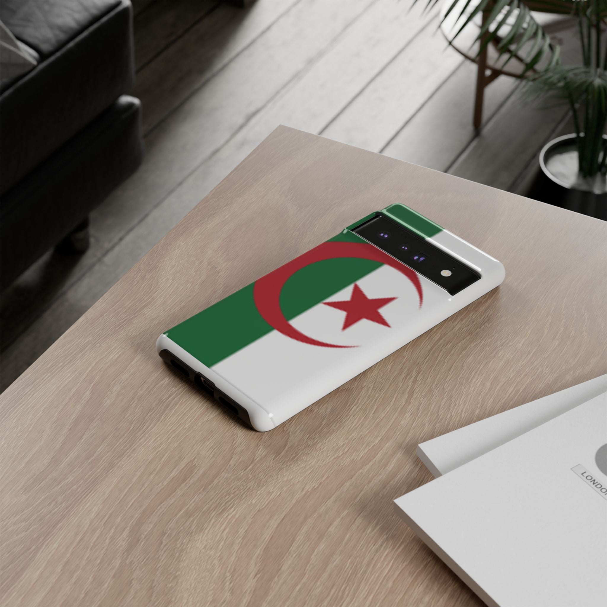 Algeria Flag Tough Phone Case — Protective Algeria Crescent & Star Design