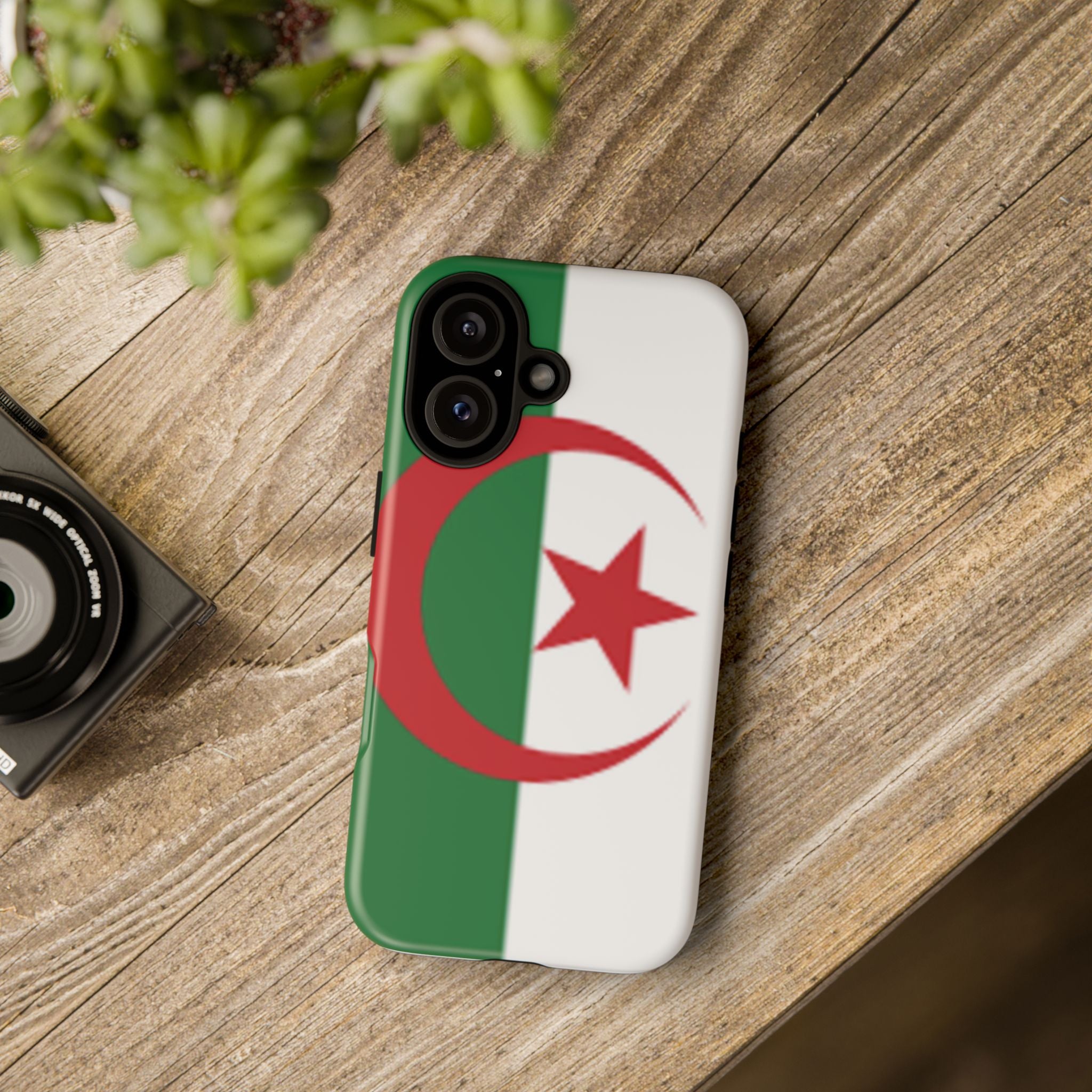Algeria Flag Tough Phone Case — Protective Algeria Crescent & Star Design
