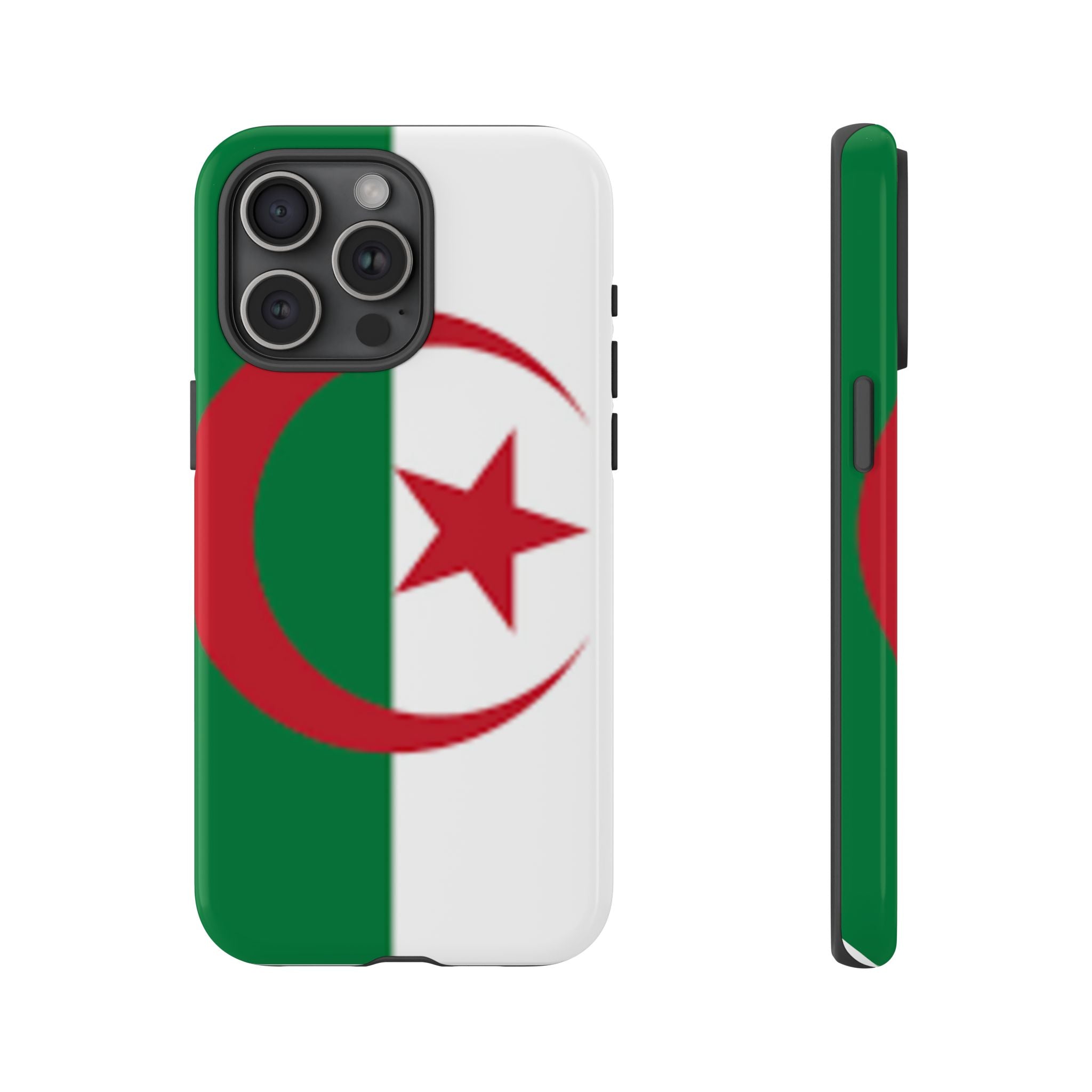 Algeria Flag Tough Phone Case — Protective Algeria Crescent & Star Design