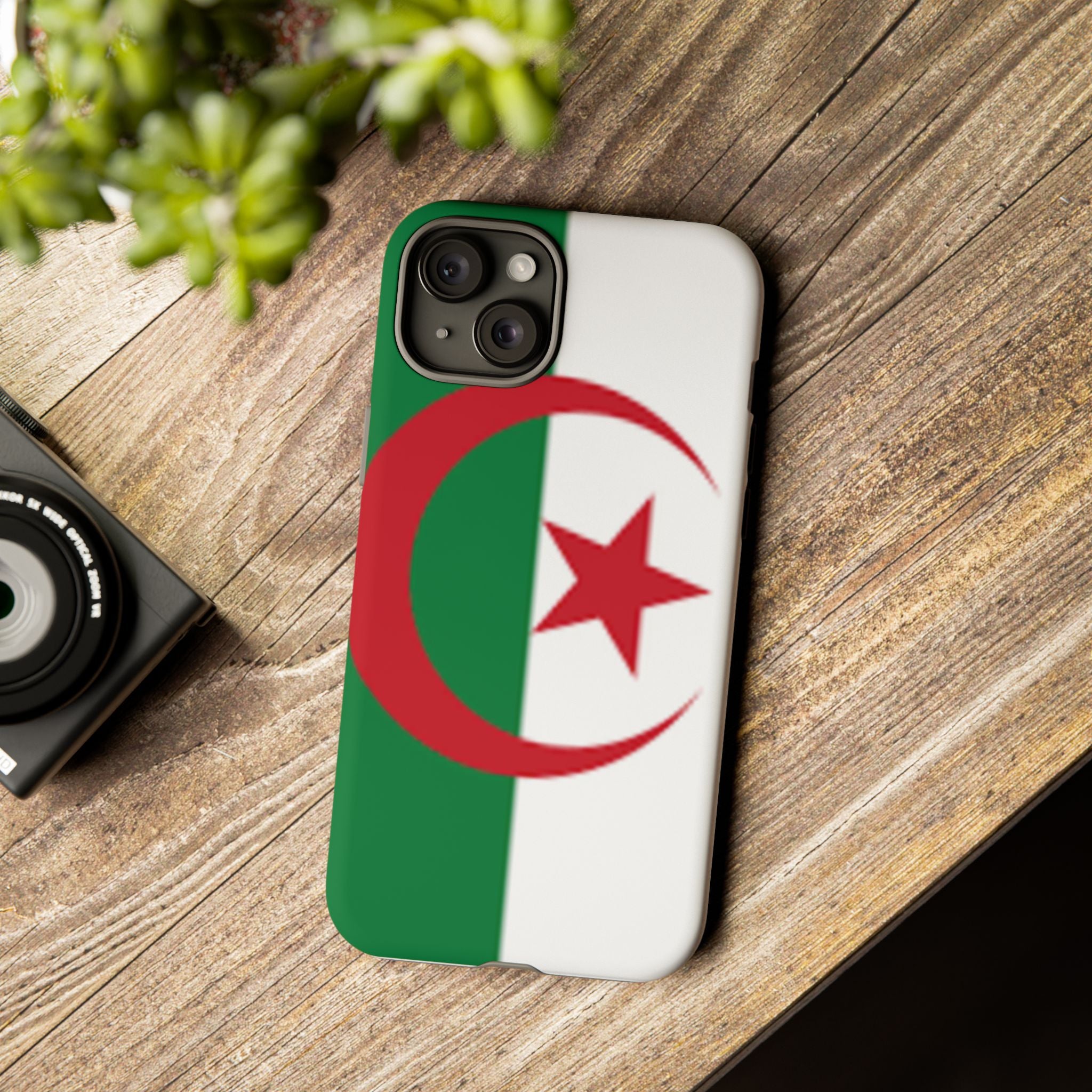 Algeria Flag Tough Phone Case — Protective Algeria Crescent & Star Design