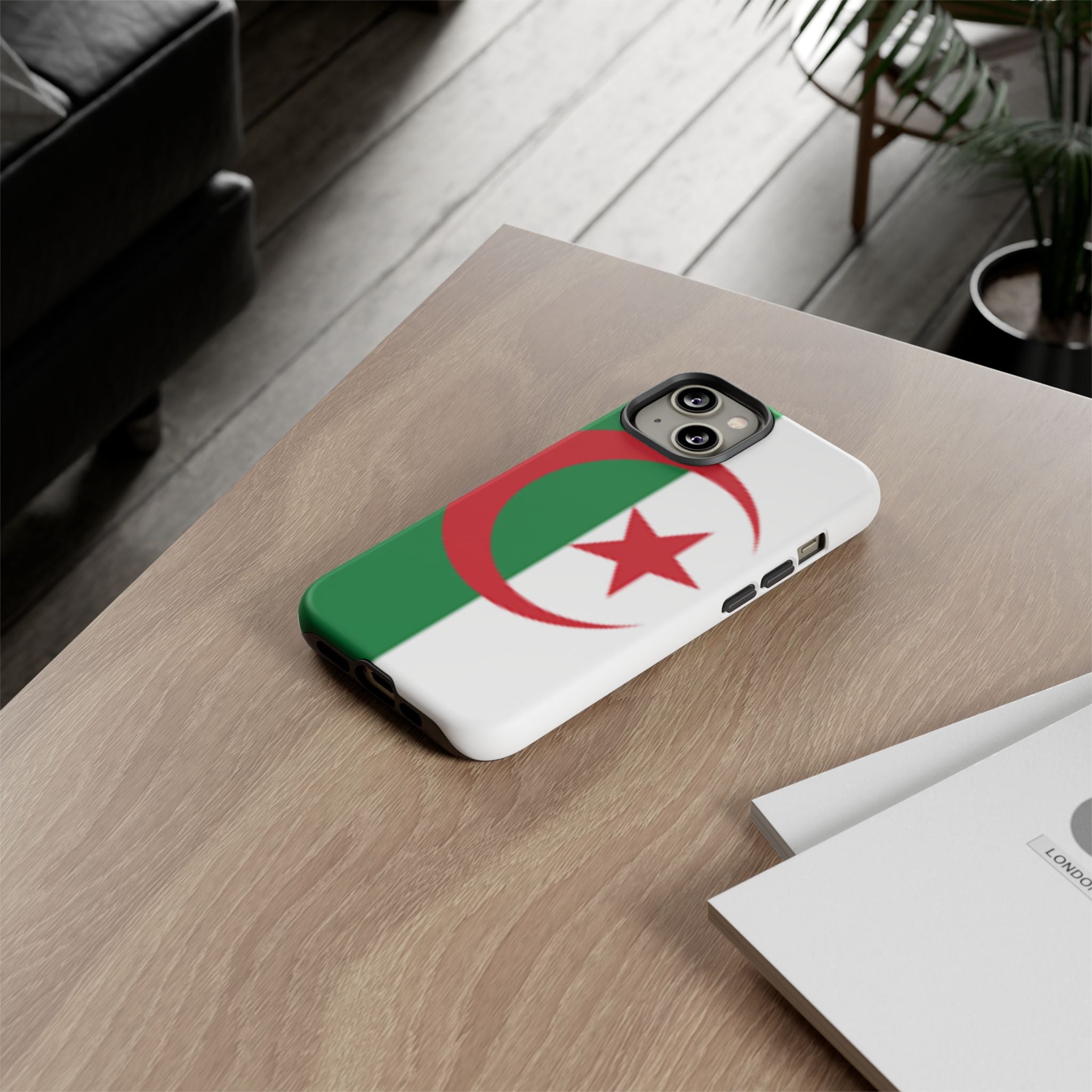 Algeria Flag Tough Phone Case — Protective Algeria Crescent & Star Design