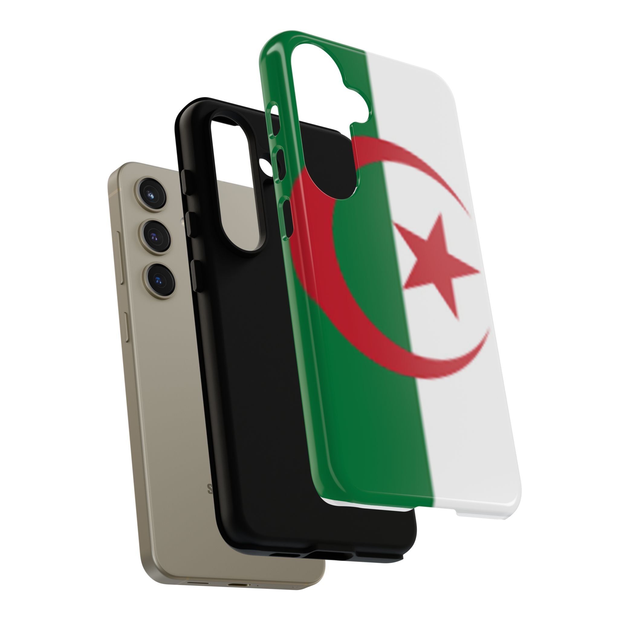 Algeria Flag Tough Phone Case — Protective Algeria Crescent & Star Design