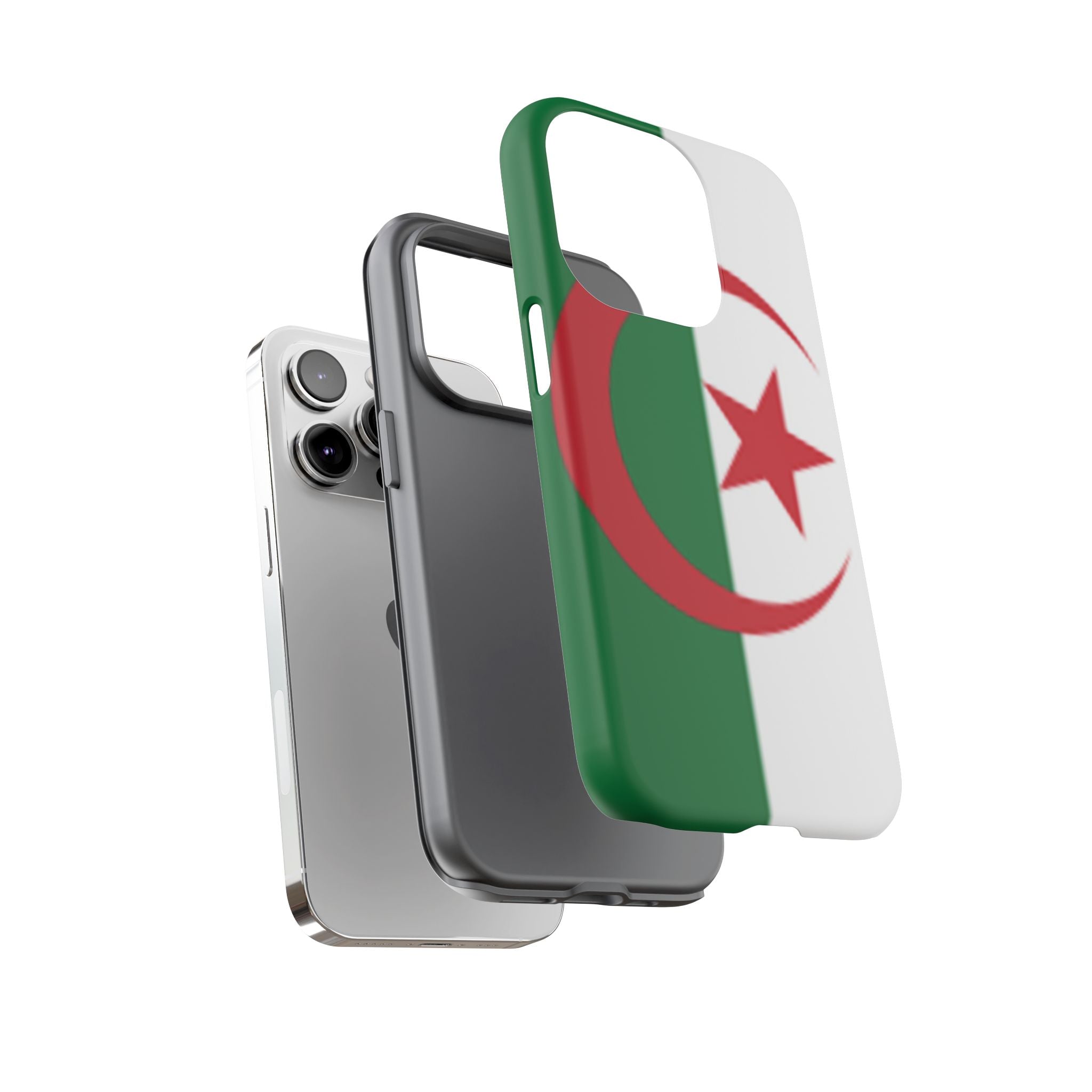 Algeria Flag Tough Phone Case — Protective Algeria Crescent & Star Design