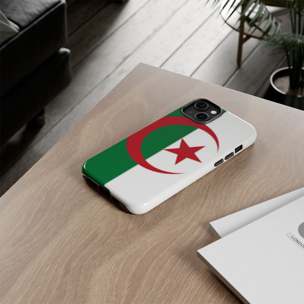 Algeria Flag Tough Phone Case — Protective Algeria Crescent & Star Design