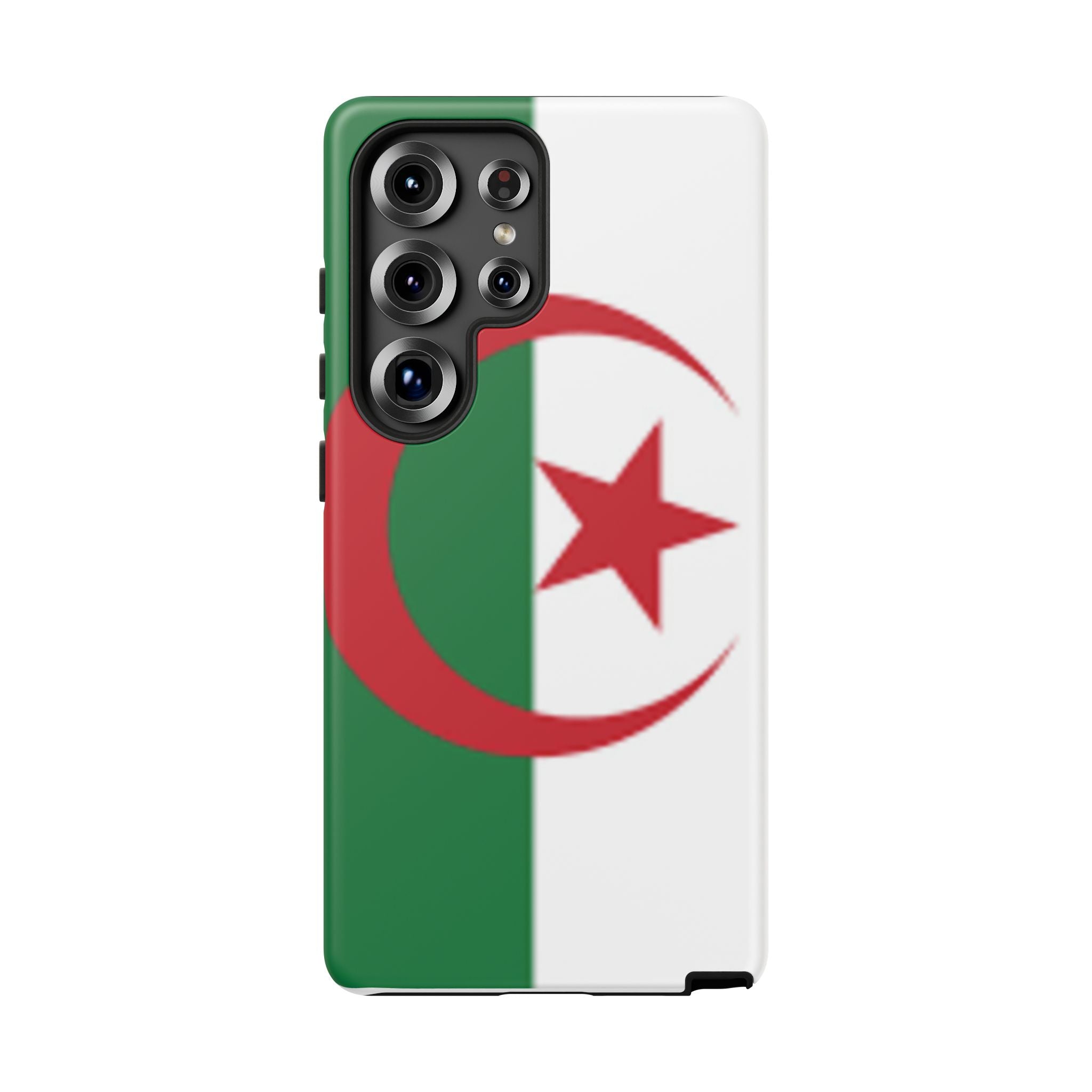 Algeria Flag Tough Phone Case — Protective Algeria Crescent & Star Design