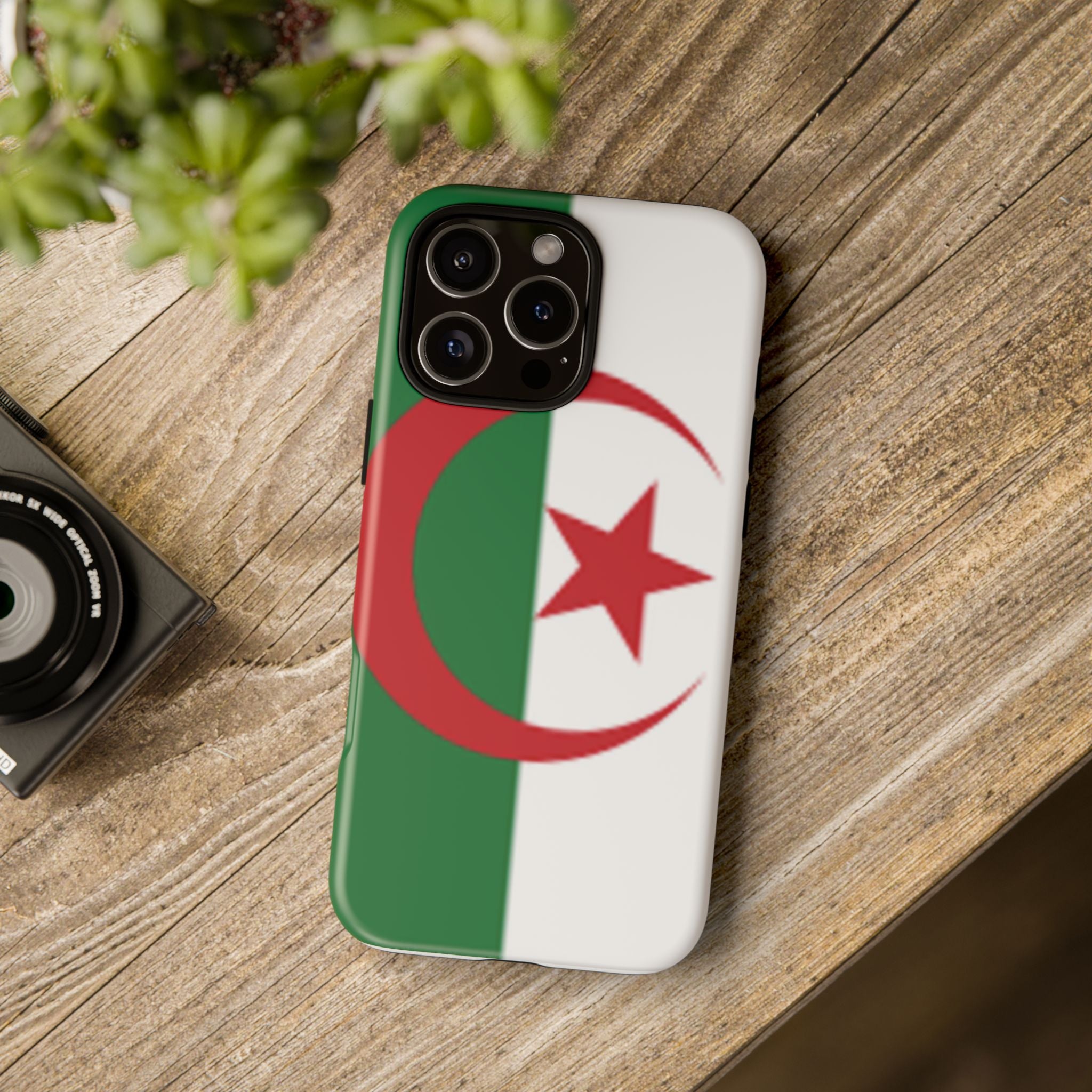 Algeria Flag Tough Phone Case — Protective Algeria Crescent & Star Design