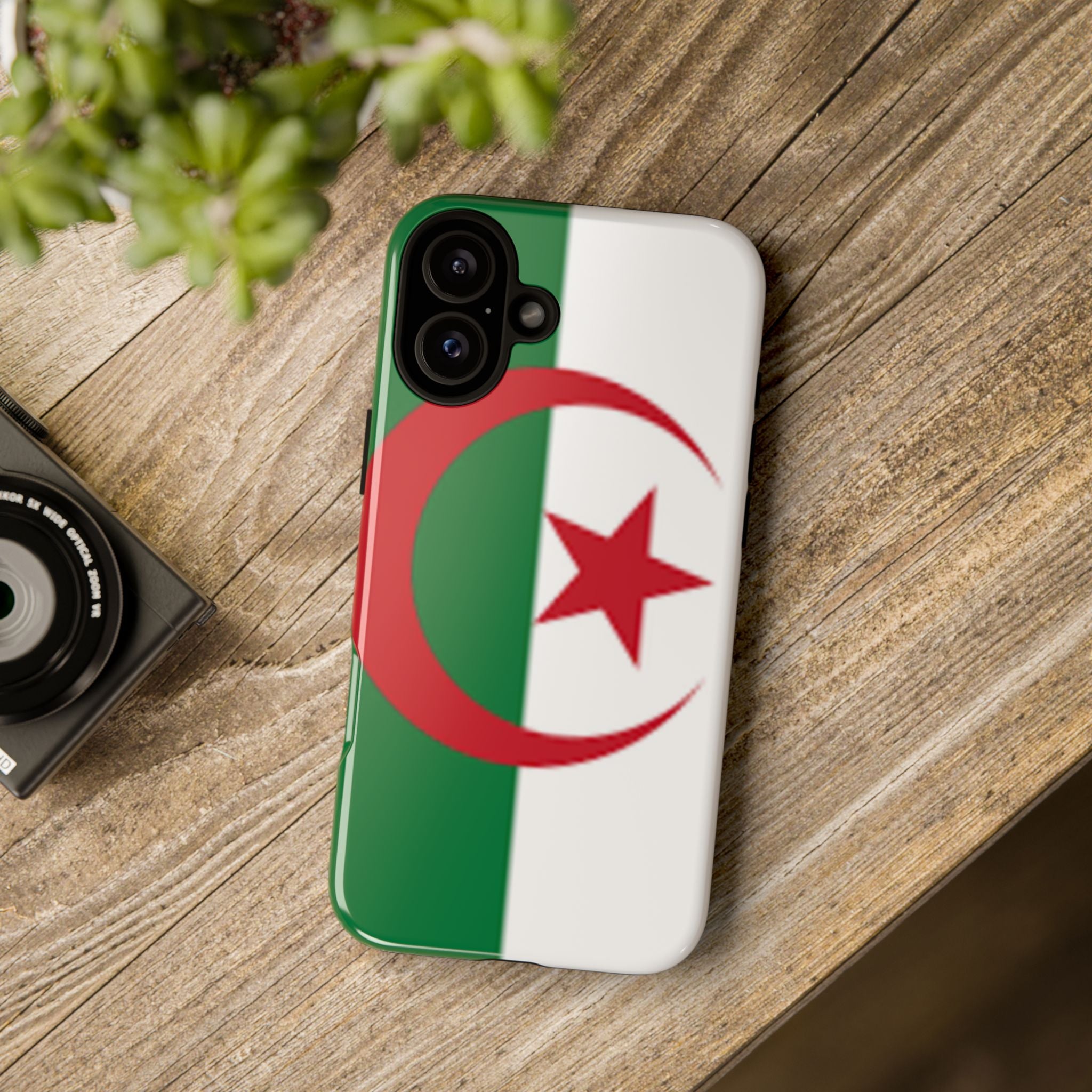 Algeria Flag Tough Phone Case — Protective Algeria Crescent & Star Design