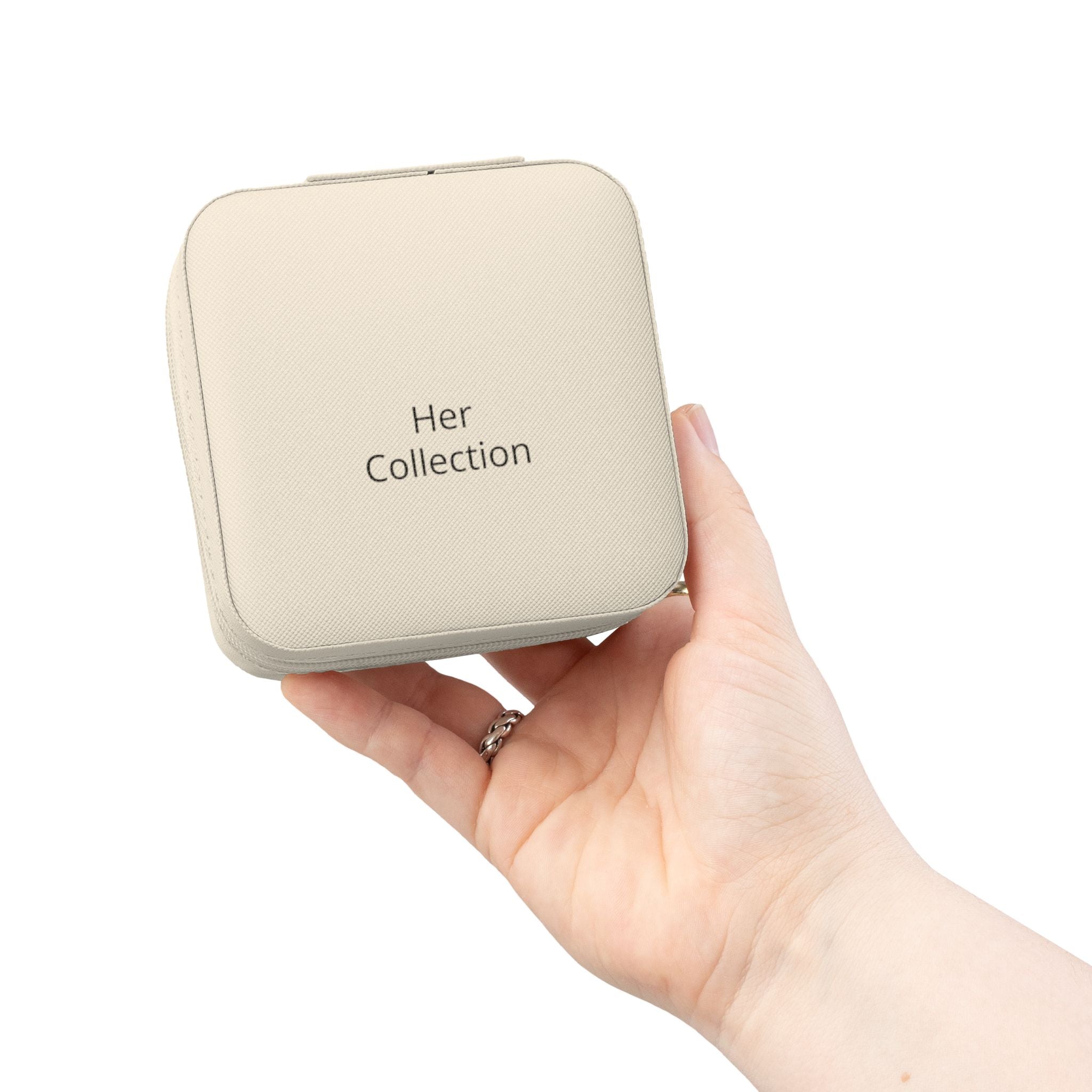 Her Collection Compact Jewelry Travel Case — Portable Ring & Earring Organizer
