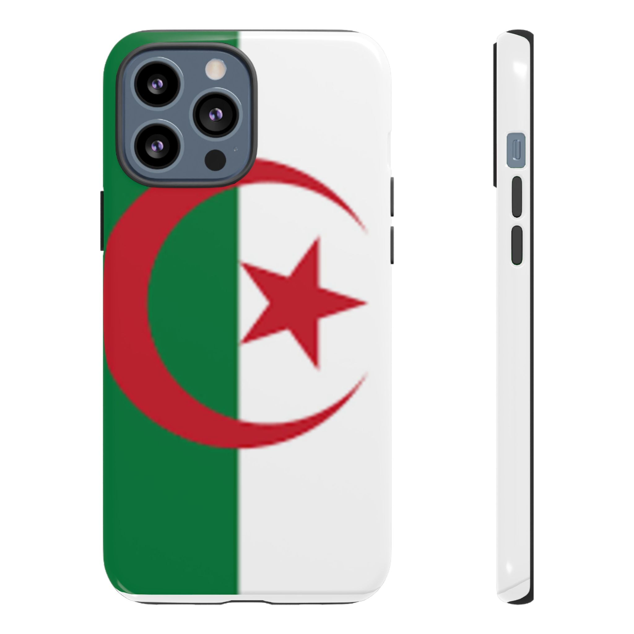 Algeria Flag Tough Phone Case — Protective Algeria Crescent & Star Design