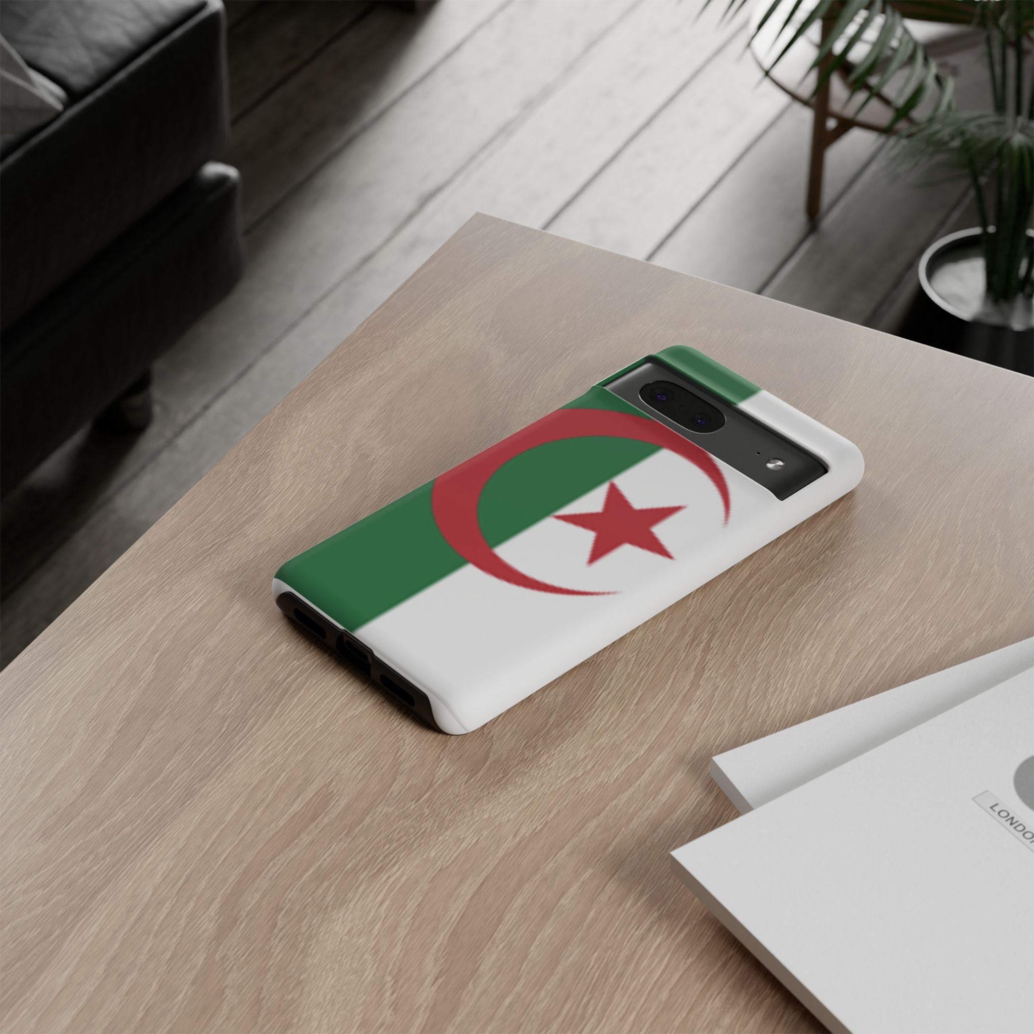 Algeria Flag Tough Phone Case — Protective Algeria Crescent & Star Design