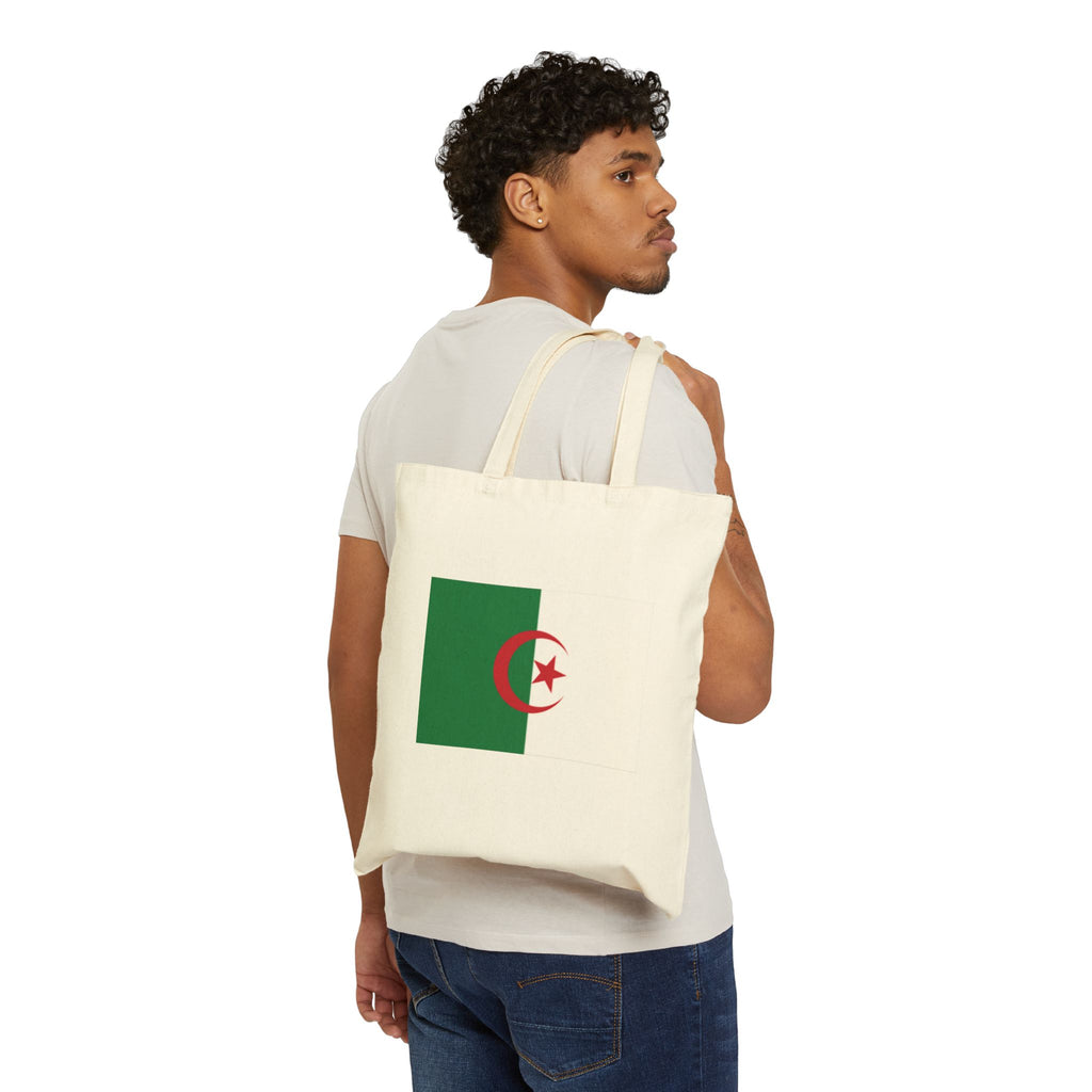 Algeria Flag Tote Bag – Cotton Canvas Eco Shopper