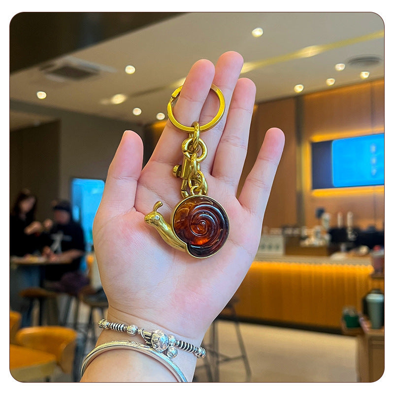 Snail Keychain for Women's Bags, Elegant Car Key Accessory, Perfect Valentine's Day Gift