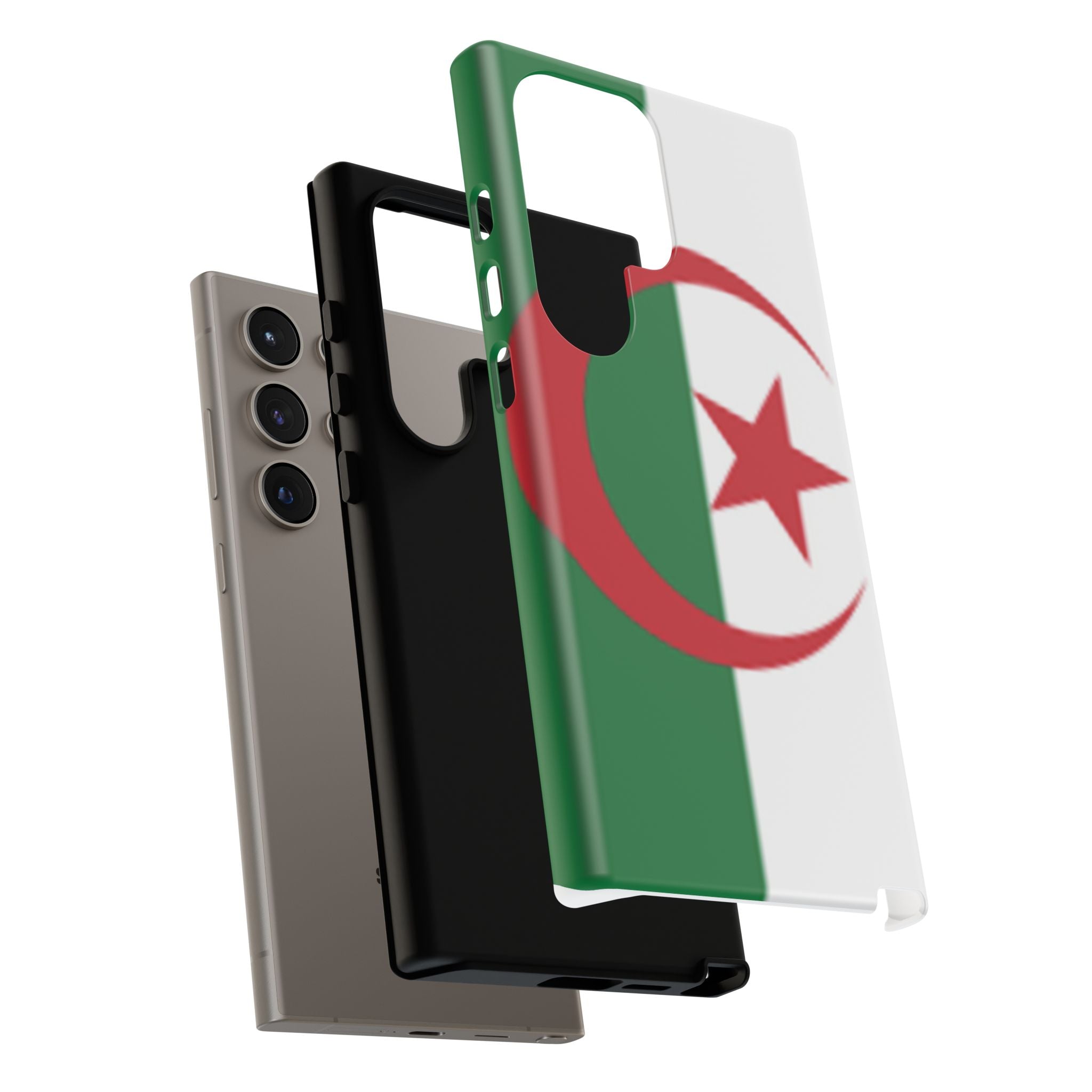 Algeria Flag Tough Phone Case — Protective Algeria Crescent & Star Design