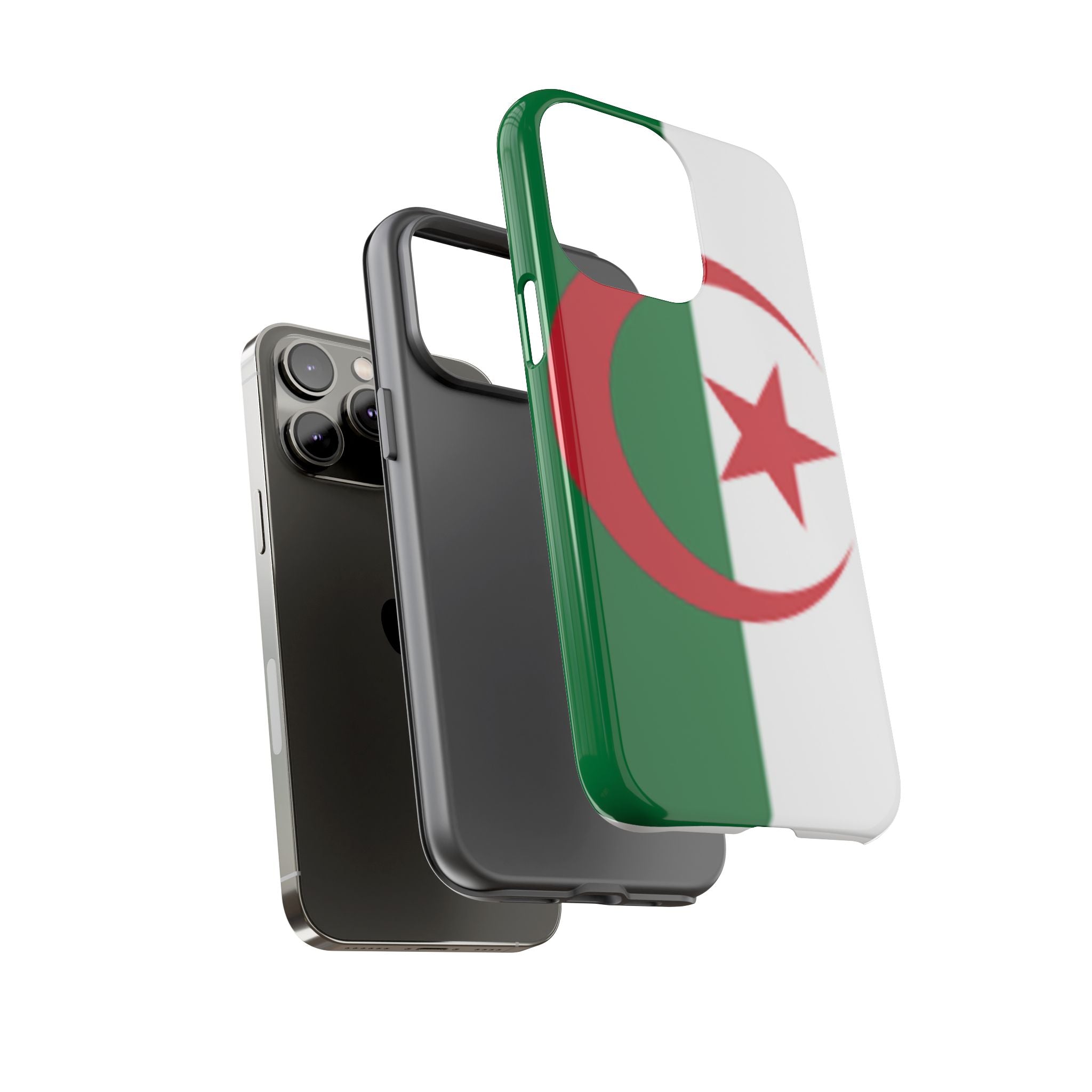 Algeria Flag Tough Phone Case — Protective Algeria Crescent & Star Design