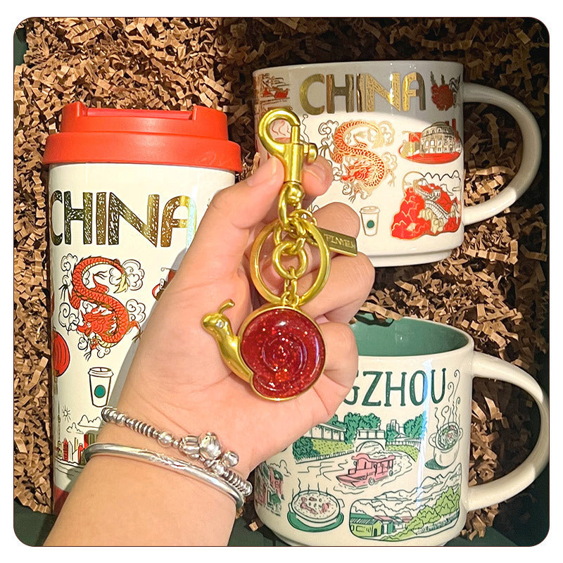 Snail Keychain for Women's Bags, Elegant Car Key Accessory, Perfect Valentine's Day Gift